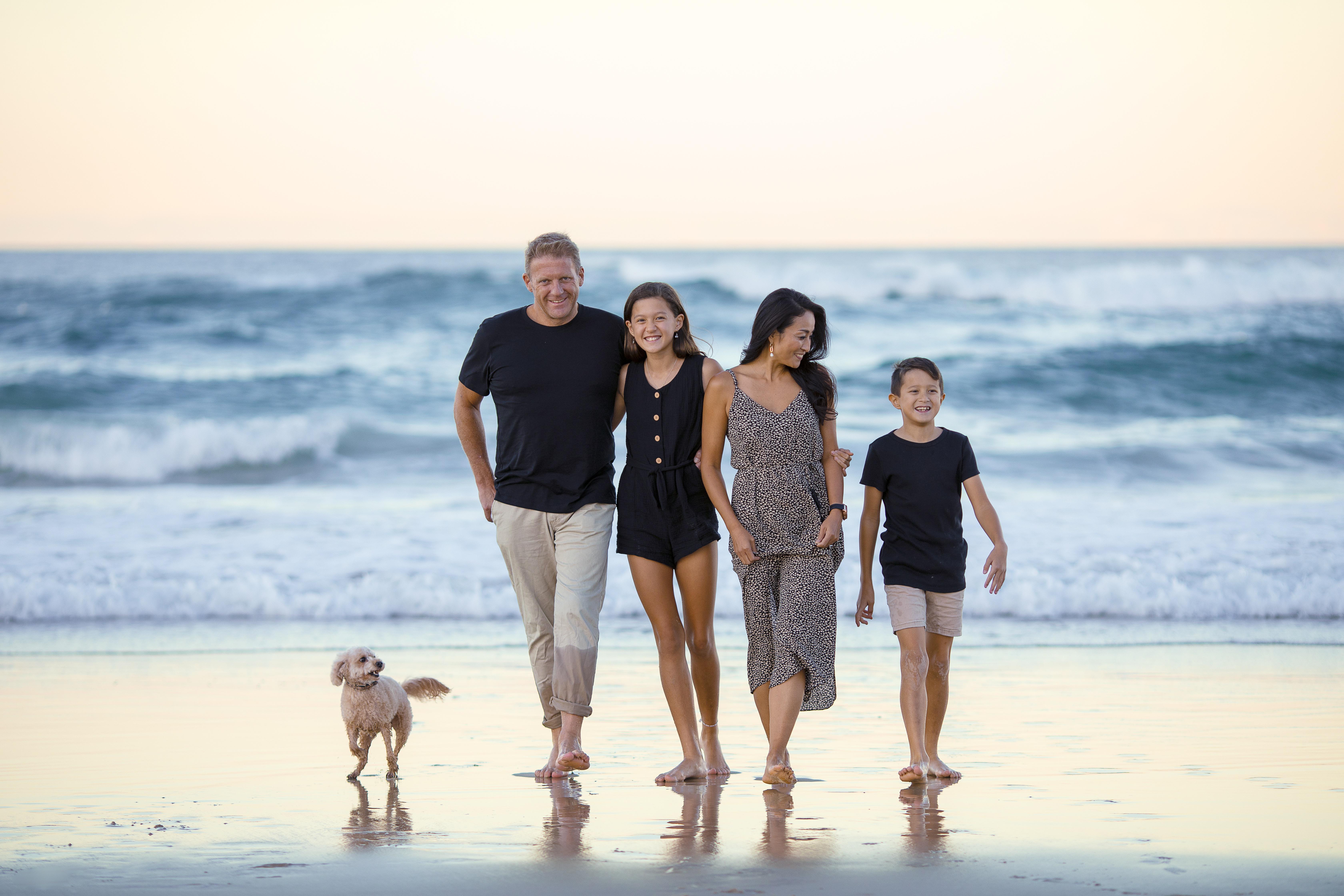 Familia protegida por su plan de salud